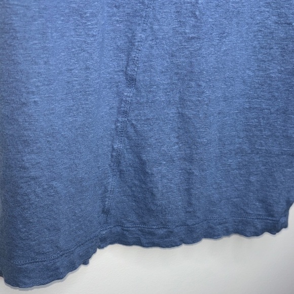 Joie Blue 100% Linen Sleeveless Henley Tank Top - Picture 10 of 12